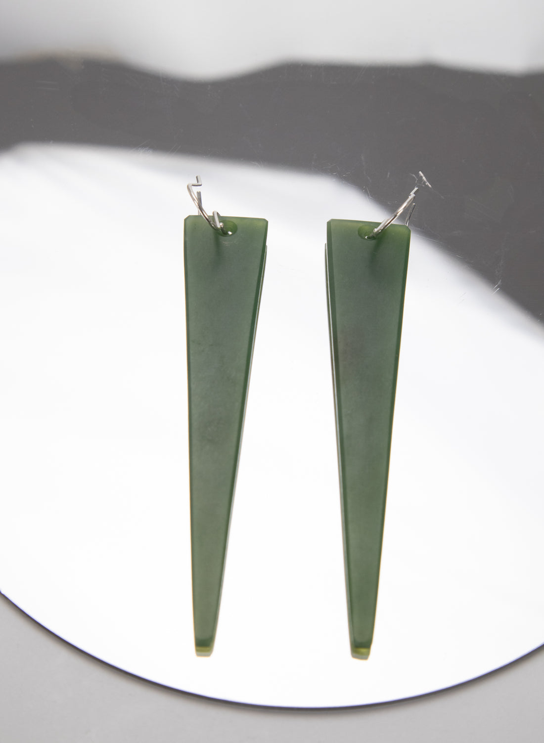 Pounamu Triangle Drop Earrings