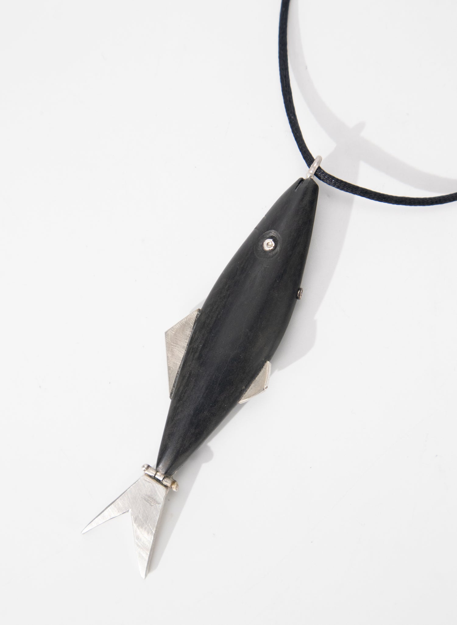 Full Herring Basalt Pendant with Sterling Silver