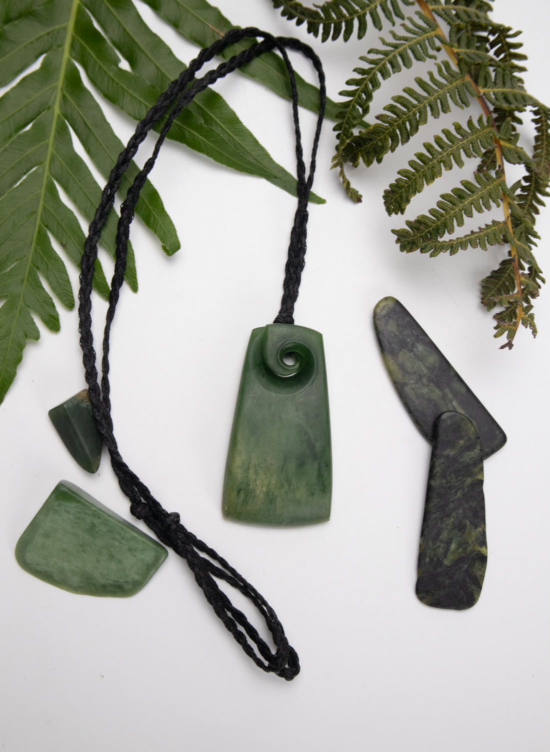 Rectangular Koru Pounamu Toki