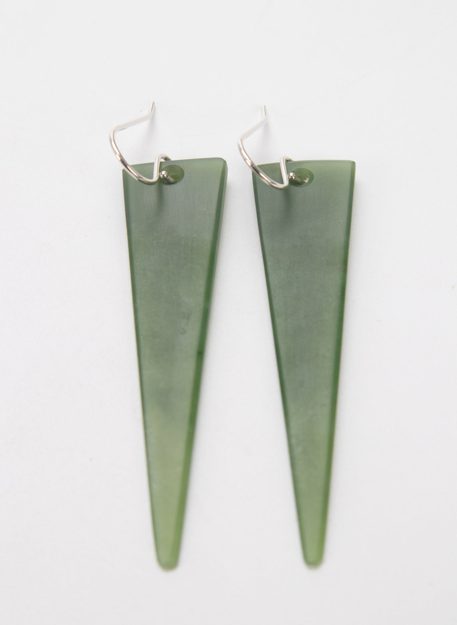 Pounamu Triangle Drop Earrings