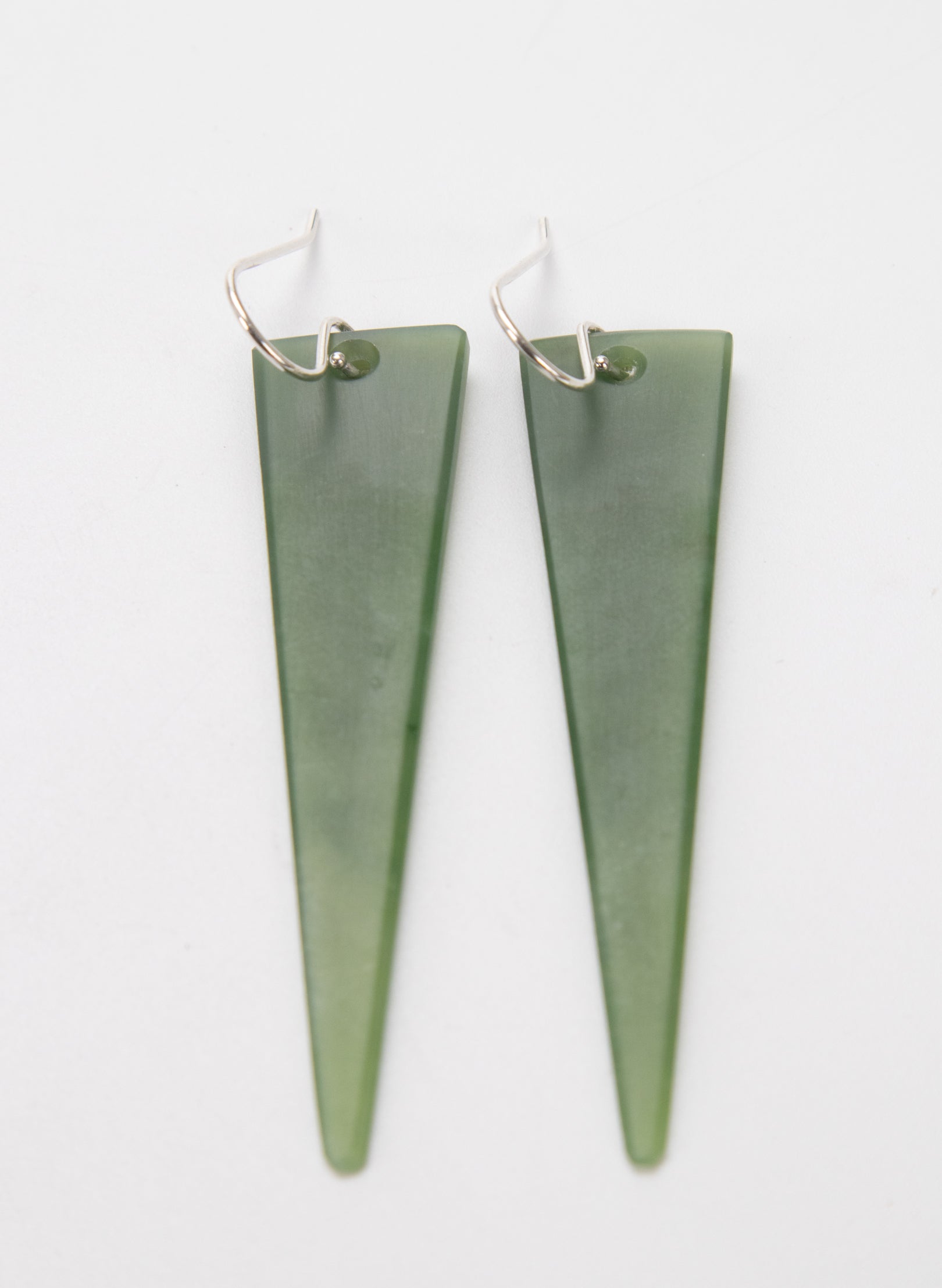 Pounamu Triangle Drop Earrings