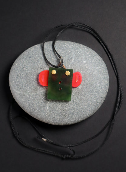 Pounamu, 24ct Gold and Sterling Silver Toki Necklace