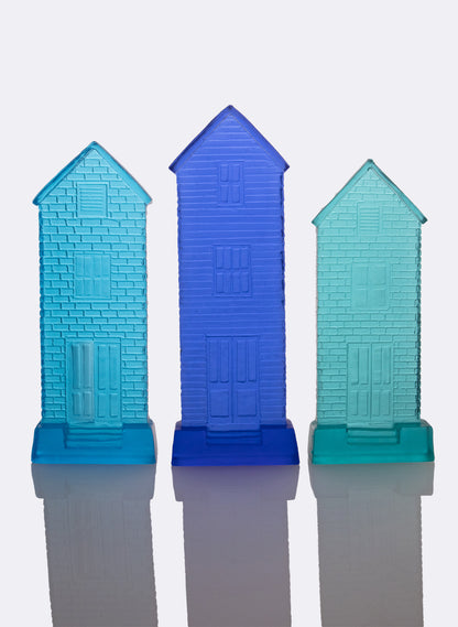 Cast Glass TownHouse - Aquamarine