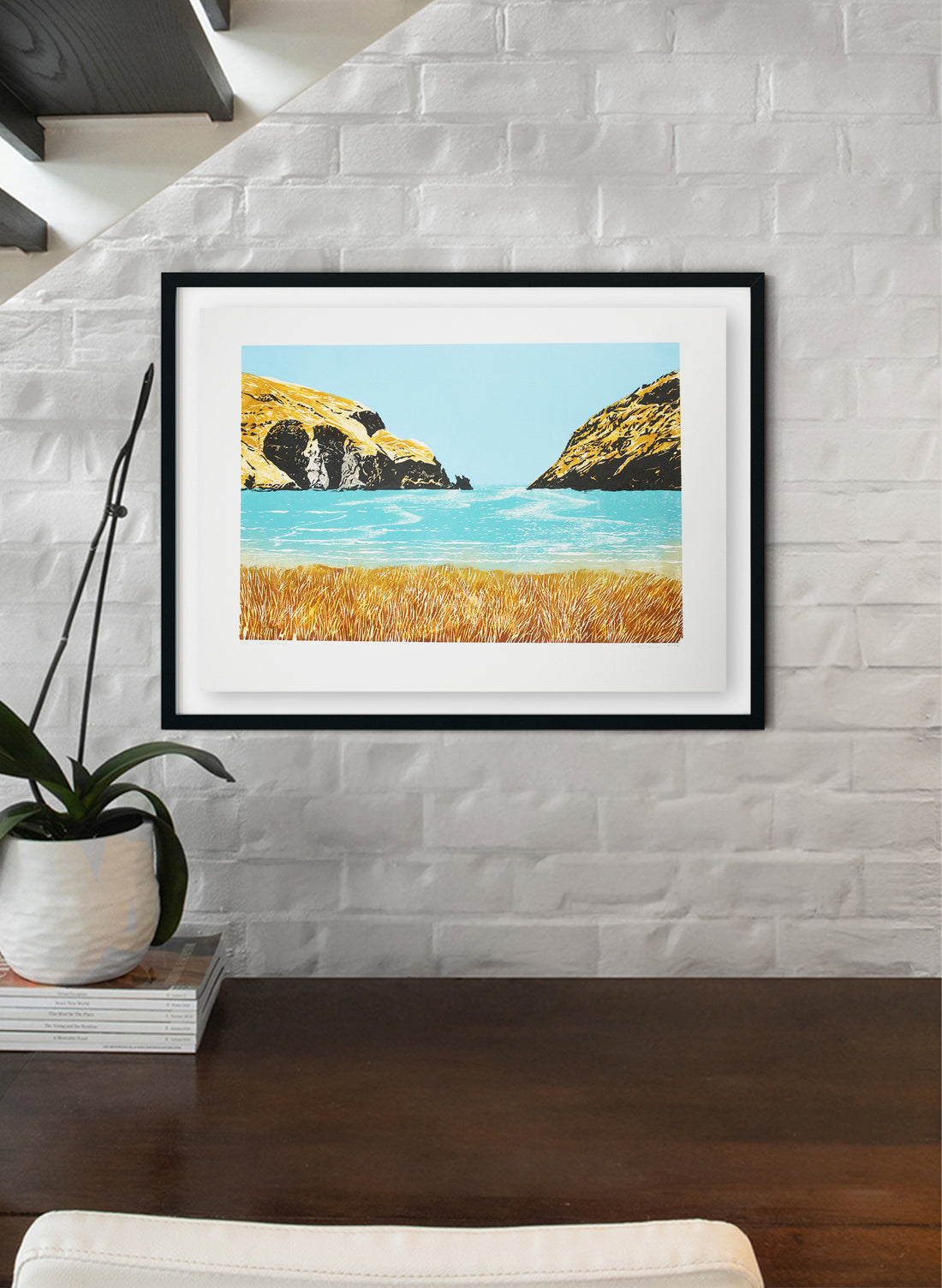 Le Bons Bay - Woodblock Print