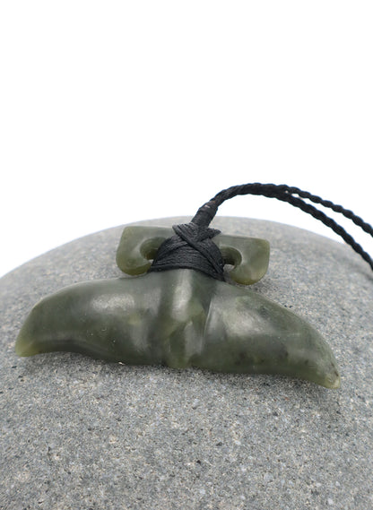 Pounamu Whale Tail Pendant