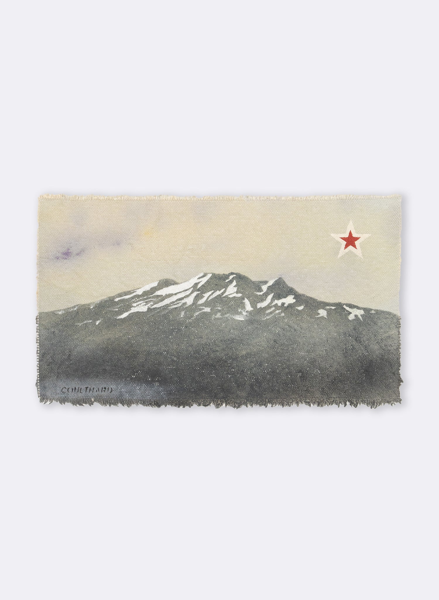 Mount Ruapehu - Postcard Artwork - Grey