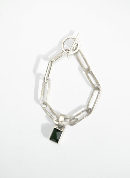 Rectangle Faceted Pounamu Bracelet