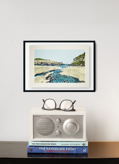 Tumbledown Bay - Woodblock Print