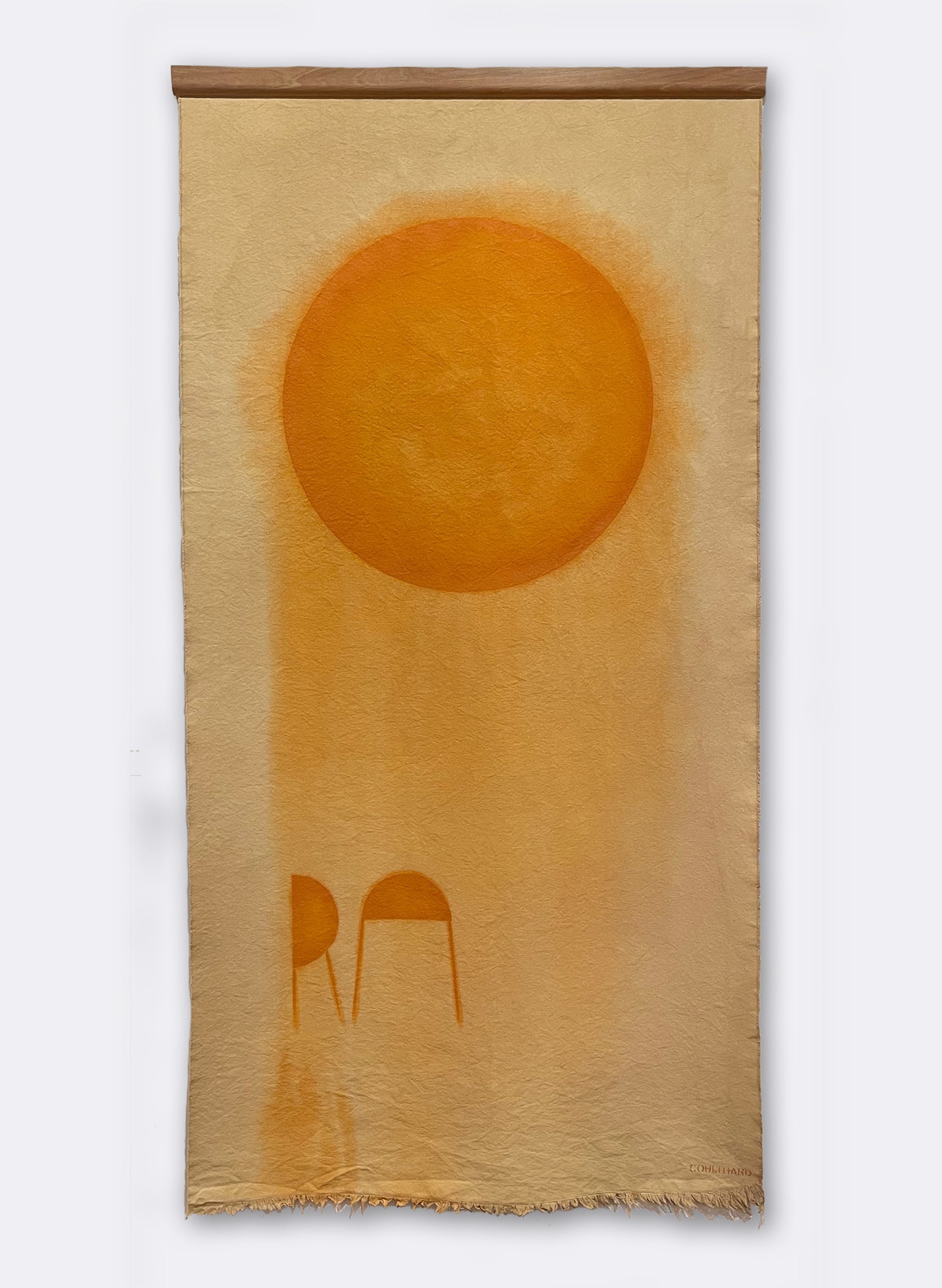 Large Sun Painting - Orange Ra