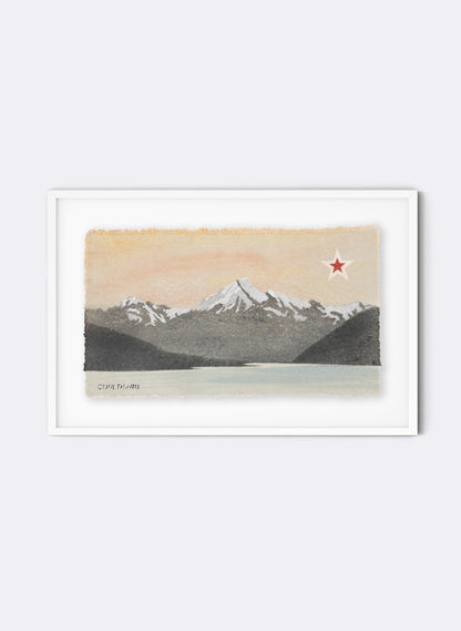 Aoraki/Mt Cook - Postcard Artwork - Sunrise