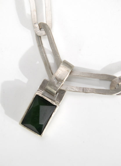 Rectangle Faceted Pounamu Bracelet