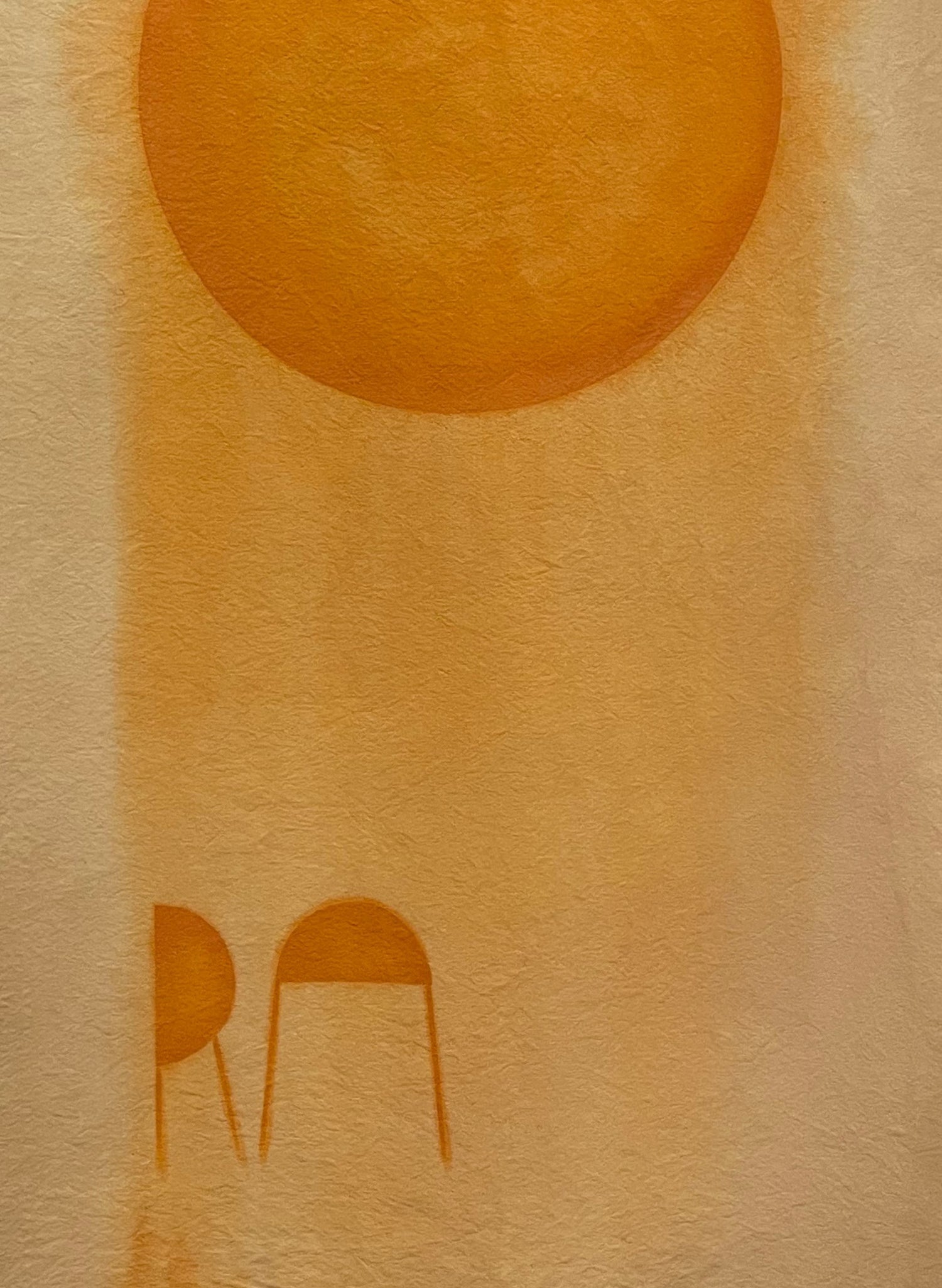 Large Sun Painting - Orange Ra