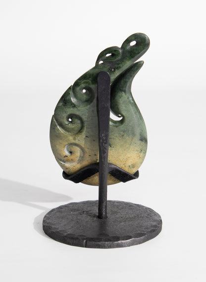 Hei Matau Three Koru Pounamu Sculpture