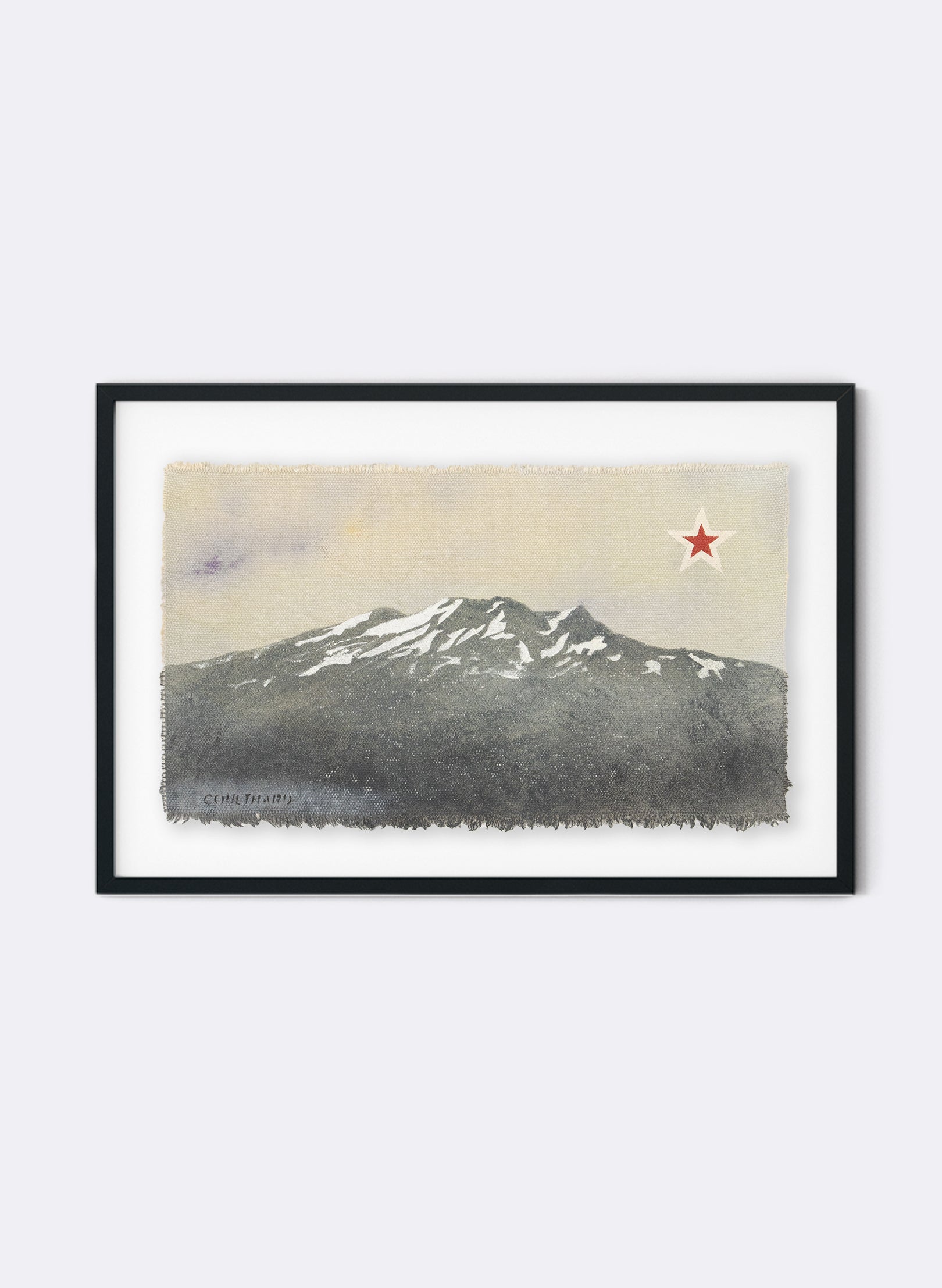 Mount Ruapehu - Postcard Artwork - Grey