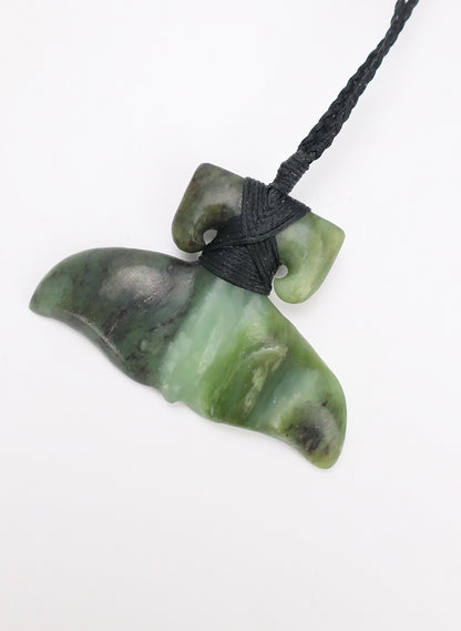 Pounamu Whale Tail Pendant