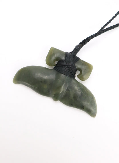 Pounamu Whale Tail Pendant