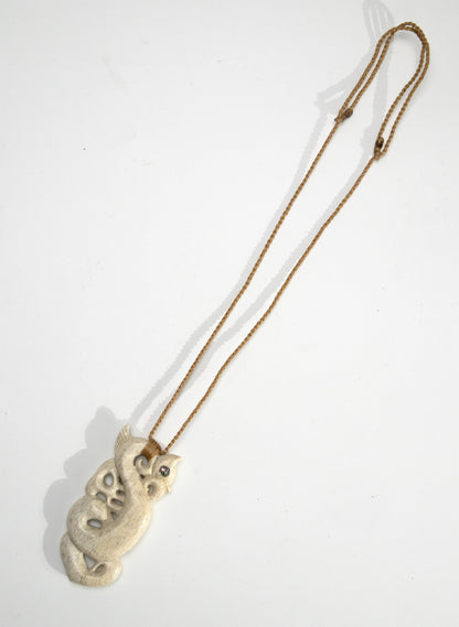 Carved Whalebone Manaia Necklace