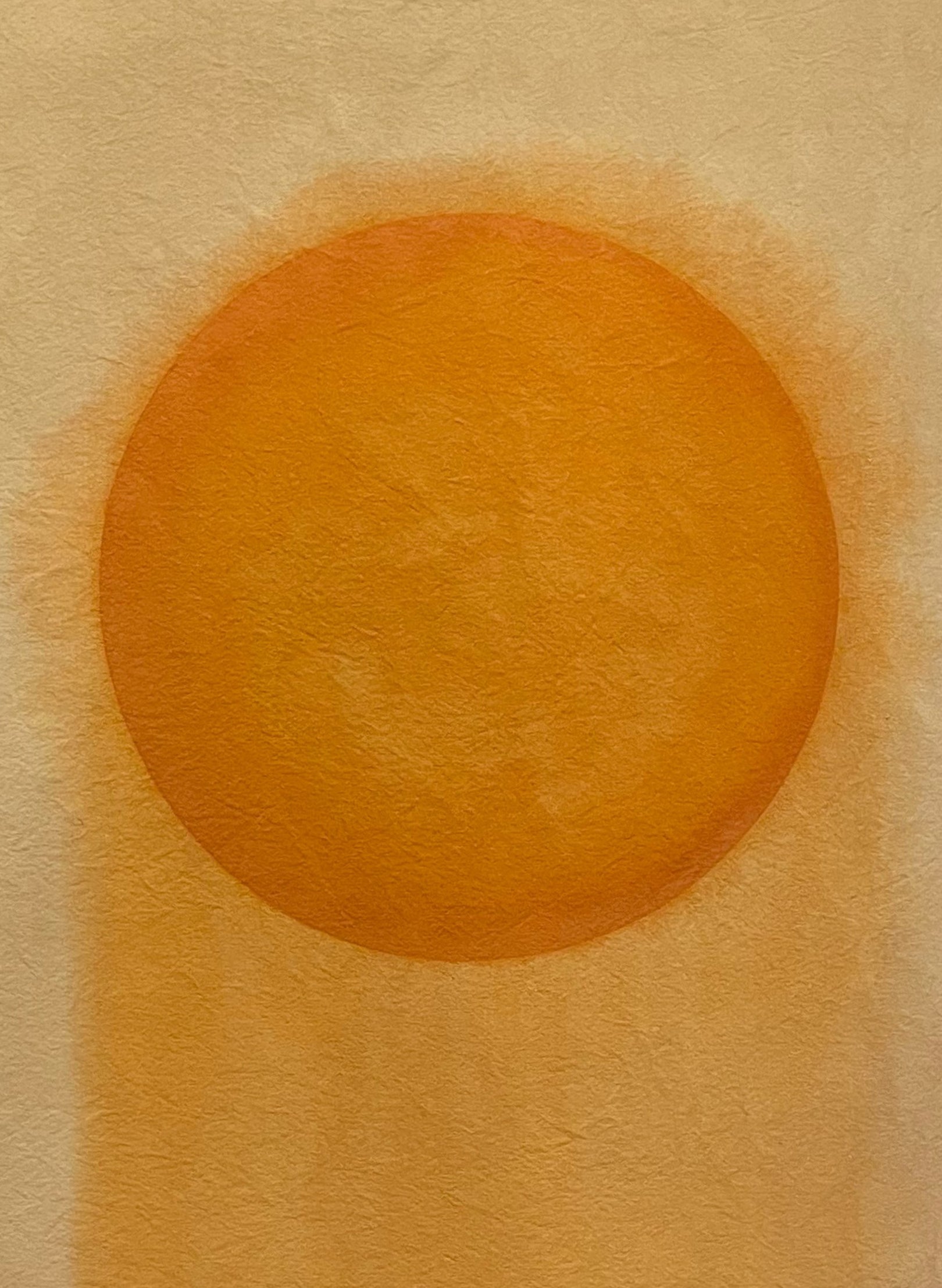 Large Sun Painting - Orange Ra