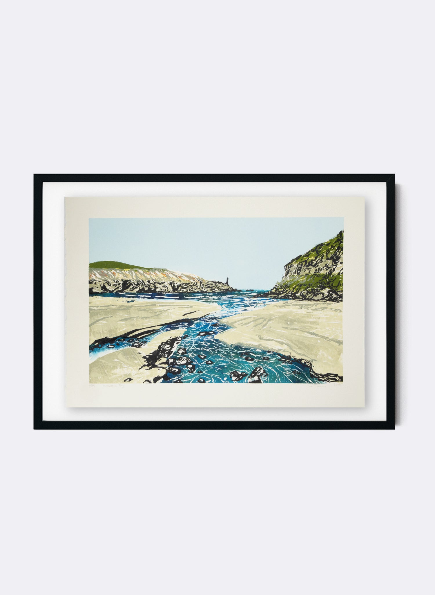 Tumbledown Bay - Woodblock Print