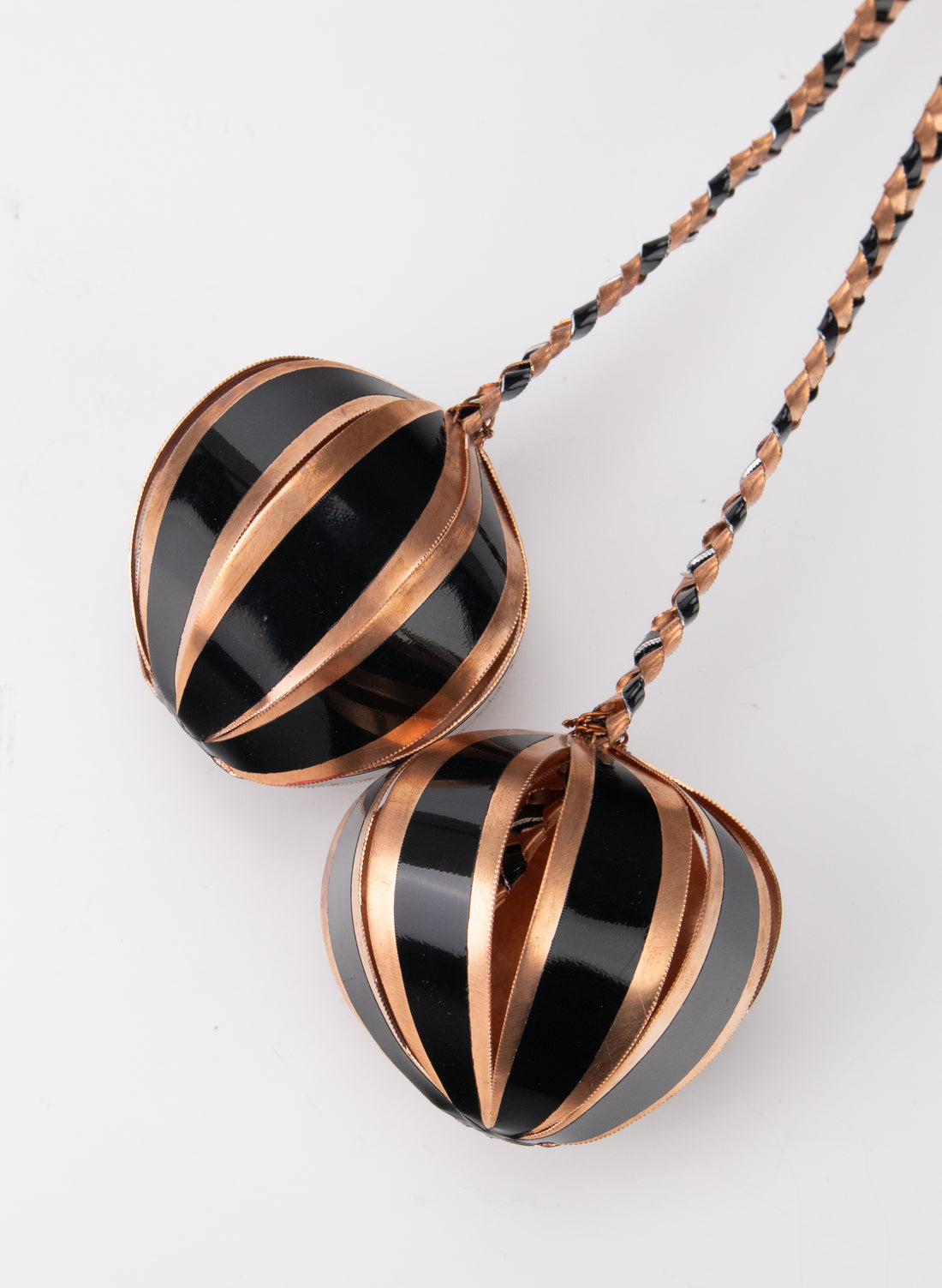 Pair Copper and Black Poi