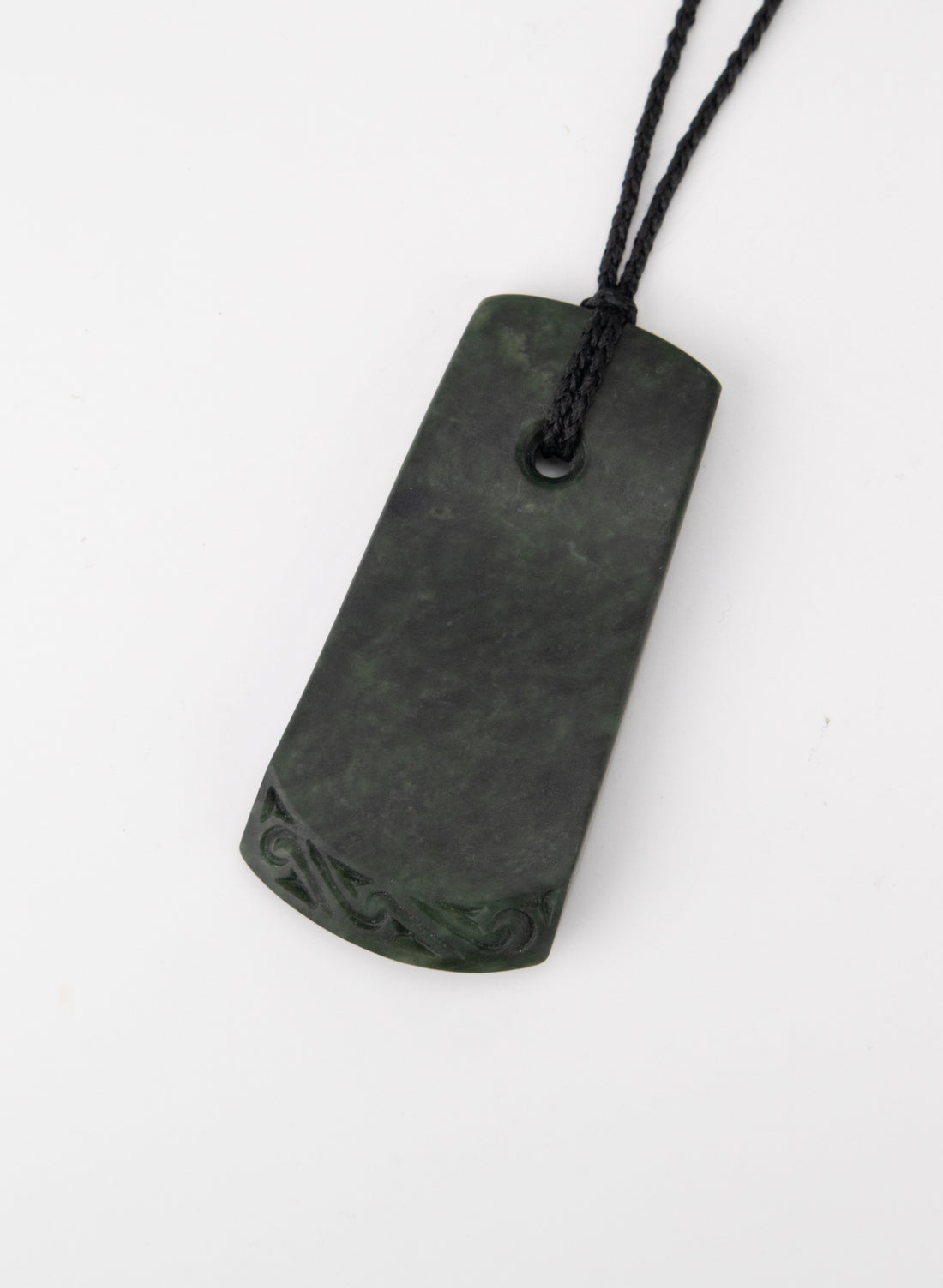 Carved Pounamu Wave Pendant