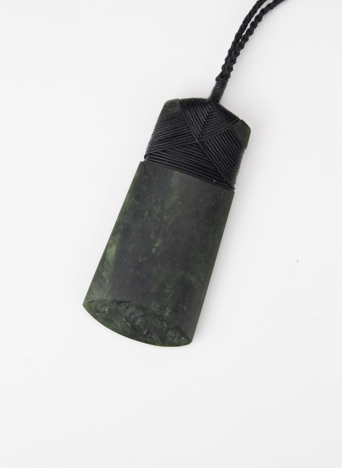 Carved Crossover Lashed Pounamu Toki