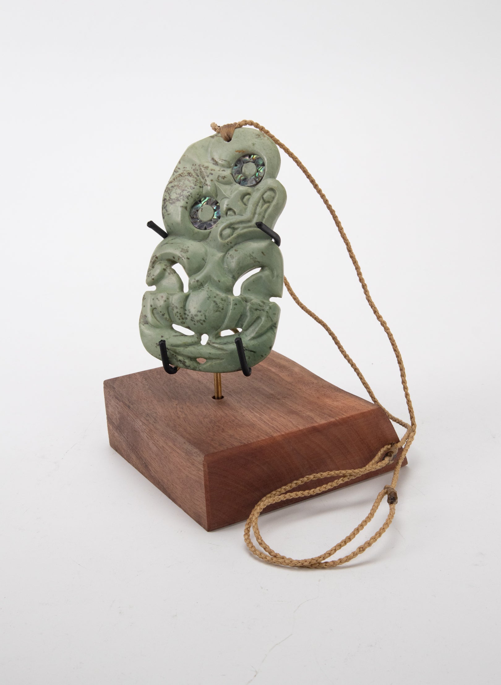 Large Pounamu Tiki on Stand