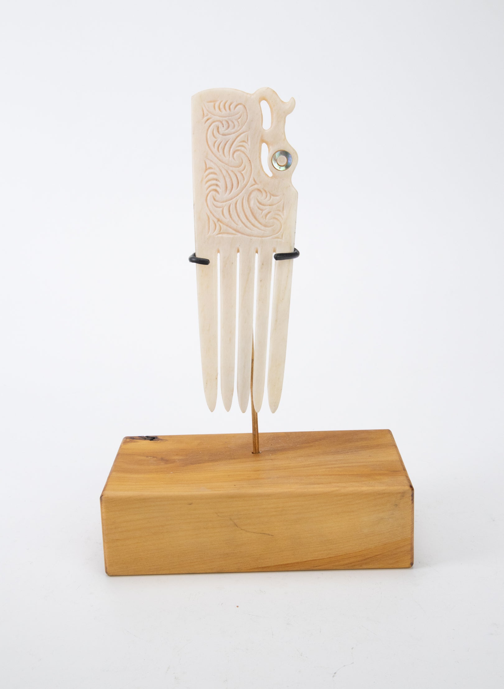 Carved Whalebone Heru on a Stand