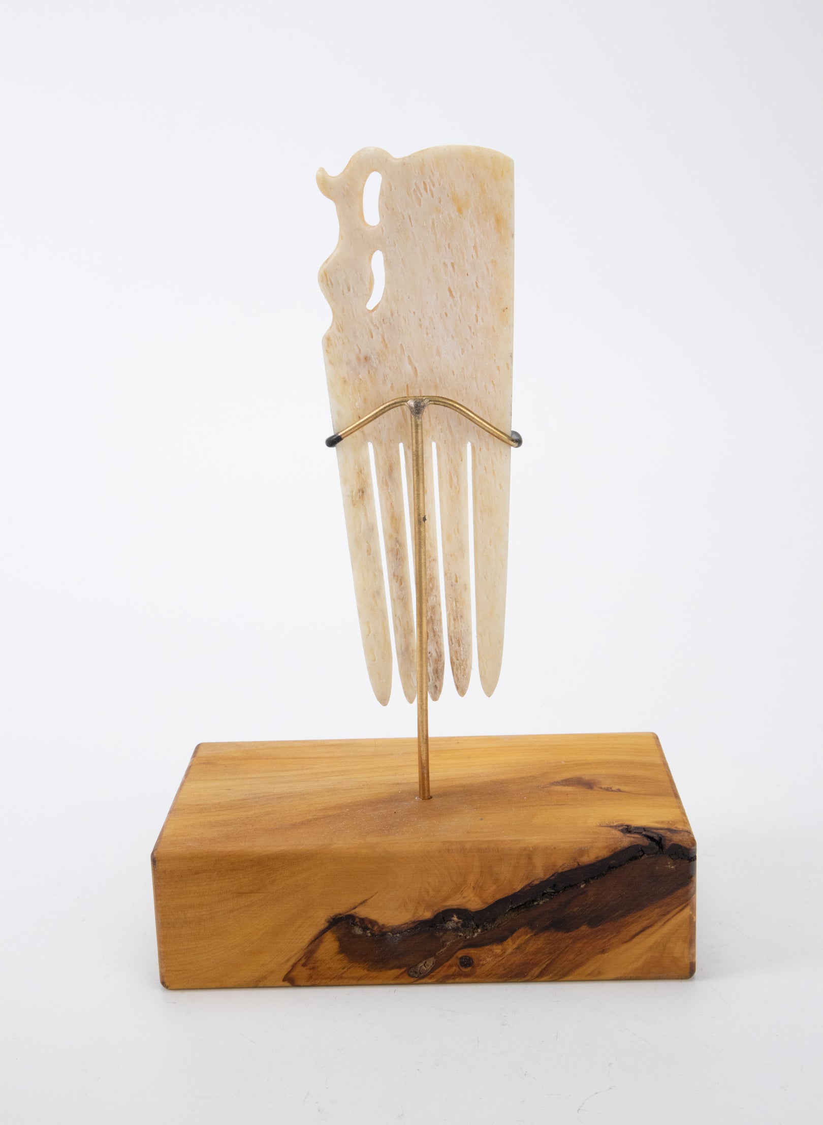 Carved Whalebone Heru on a Stand