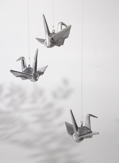 Hanging Crane Sculpture - Polished