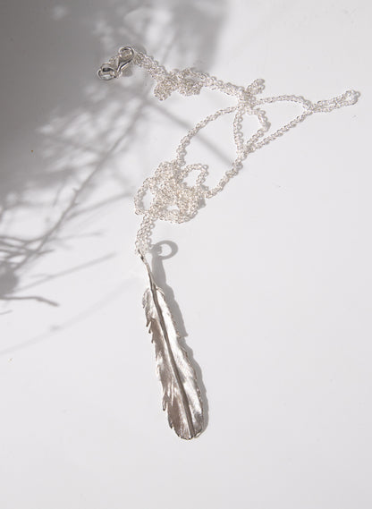 Feather Necklace - Sterling Silver