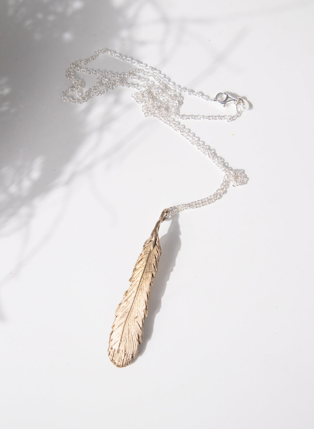 Huia Feather Necklace - Bronze