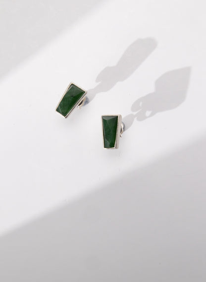 Irregular Shaped Pounamu Stud Earrings