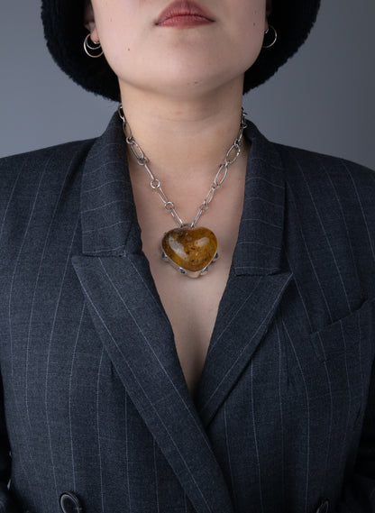 Kauri Gum Heart Necklace