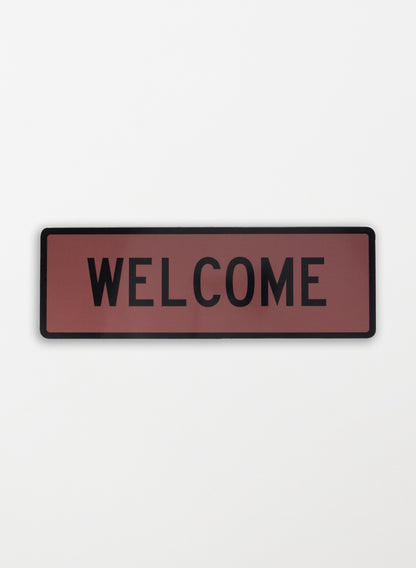 Welcome - Medium Maroon