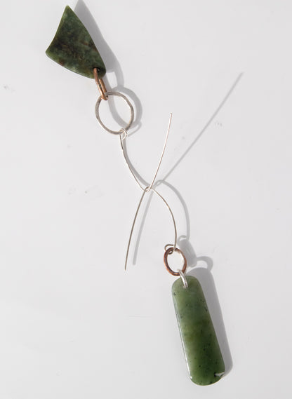 Pounamu Asymmetric Earrings 