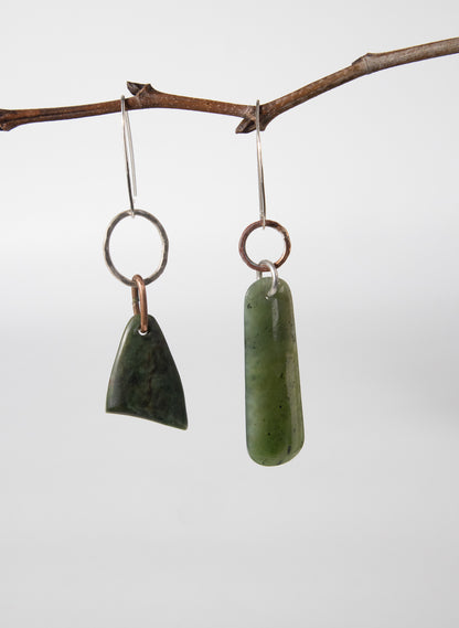 Pounamu Asymmetric Earrings 