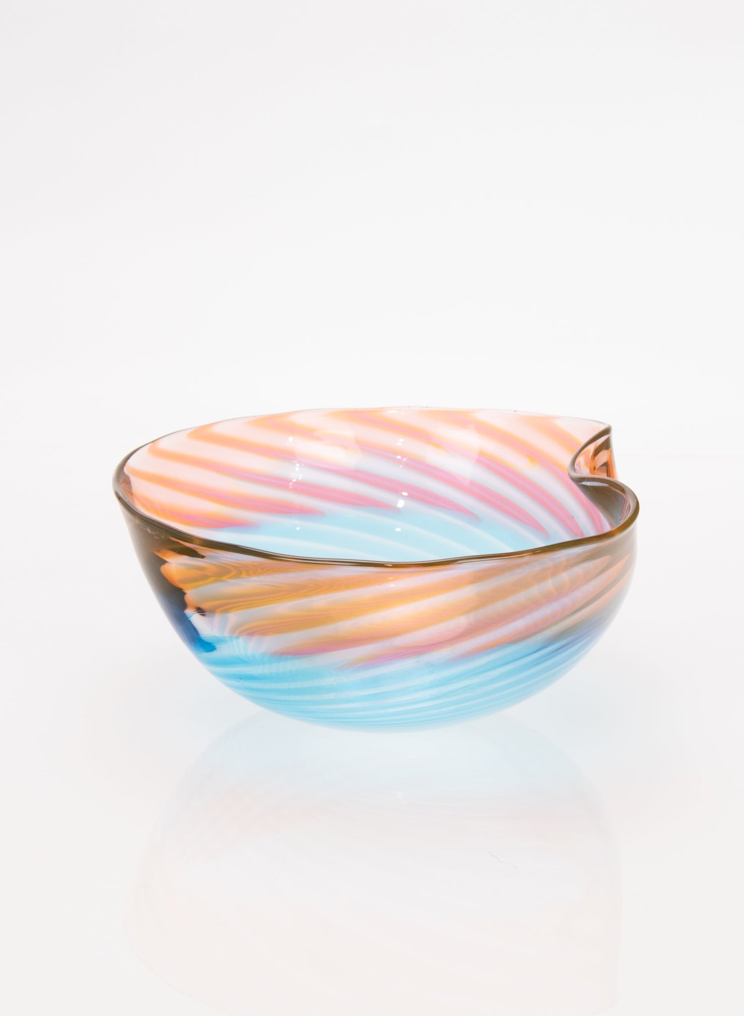 Feather Bowl - Blue Salmon