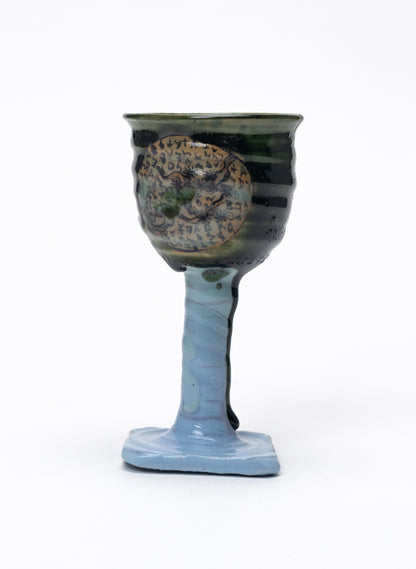 Iro-shino Oribe Wine Glasses