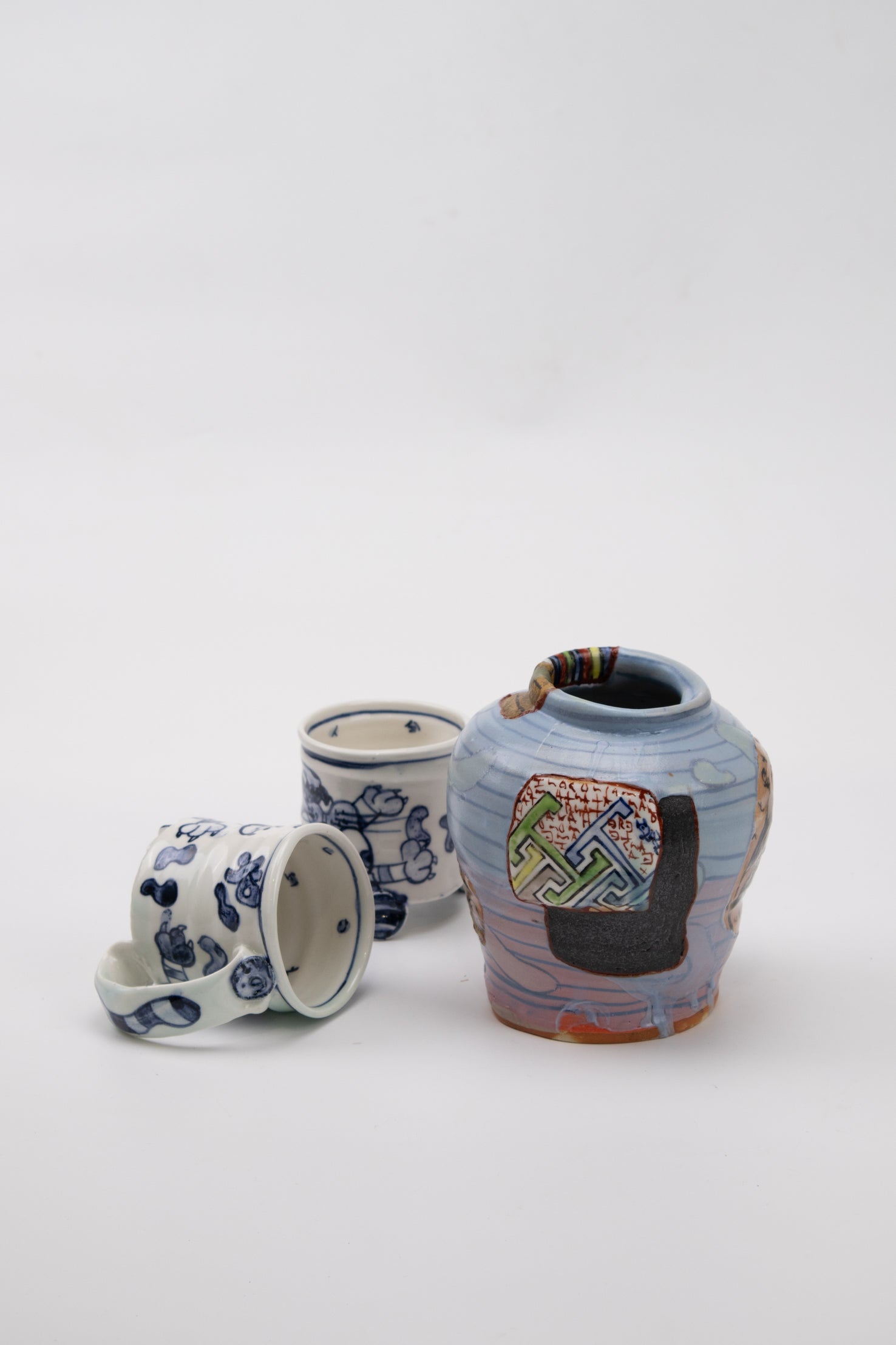 Iro-Shino Yobitsugi Vase