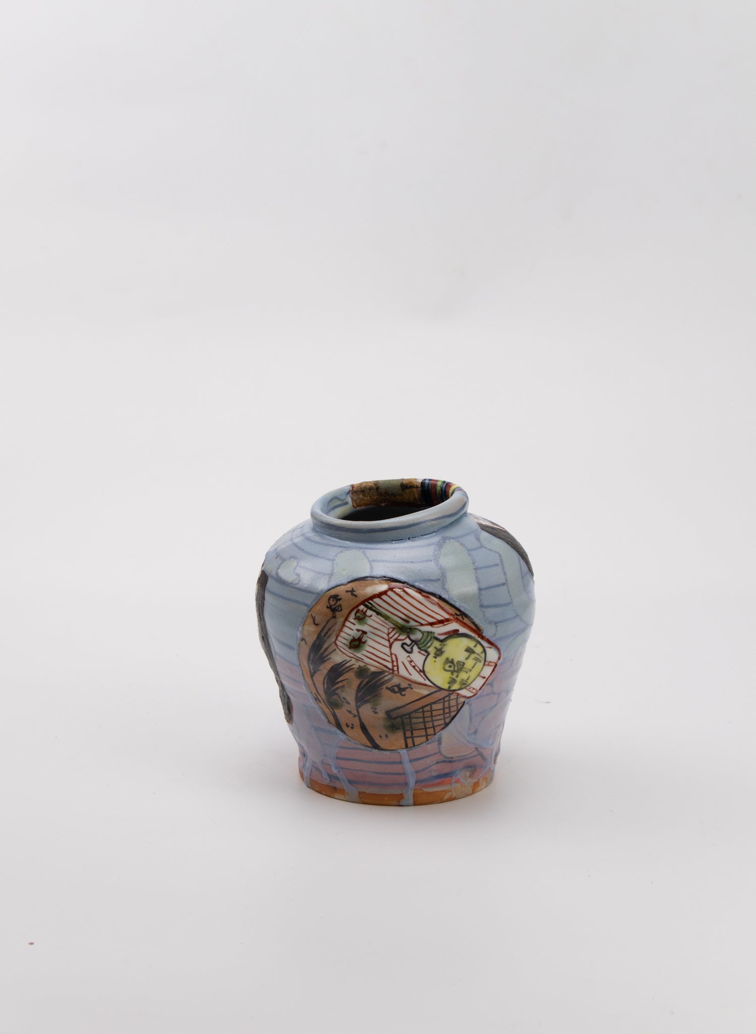 Iro-Shino Yobitsugi Vase