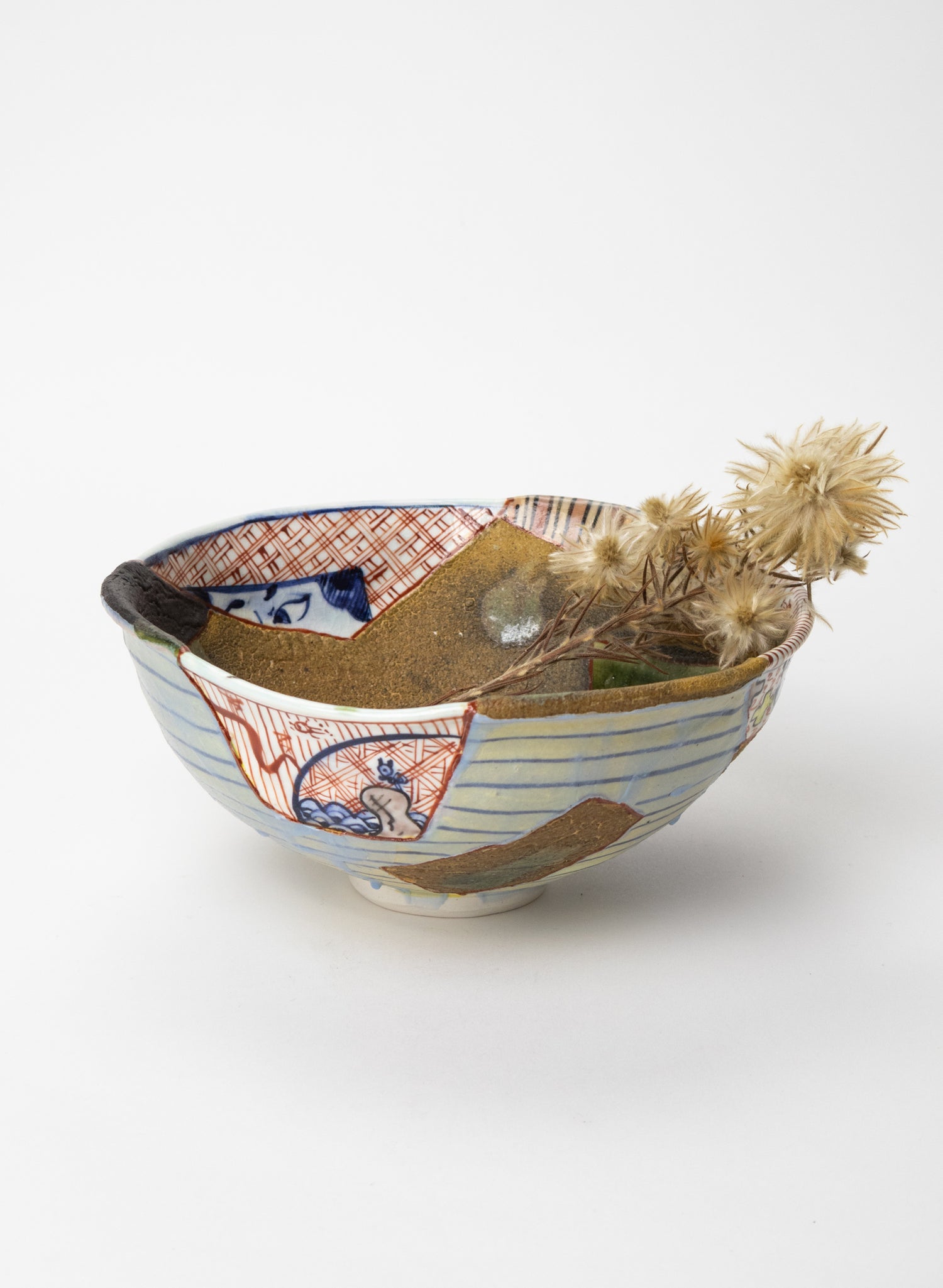 Iro-shino Oribe Bowl