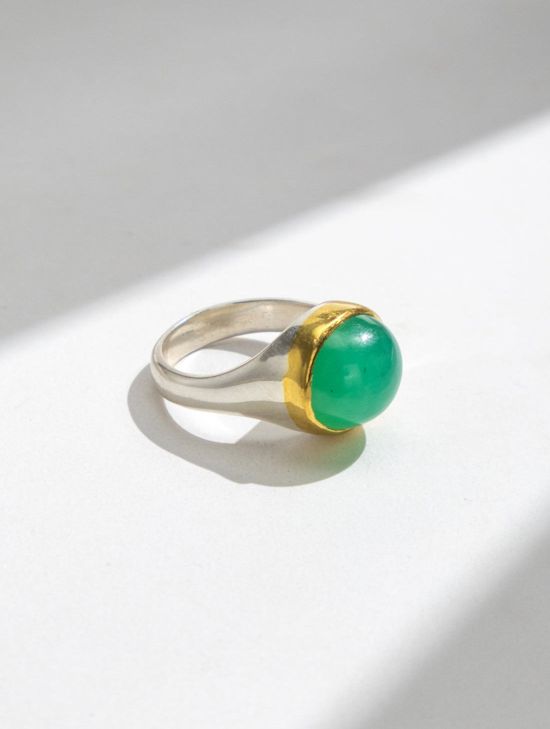 Chrysoprase Oval Ring