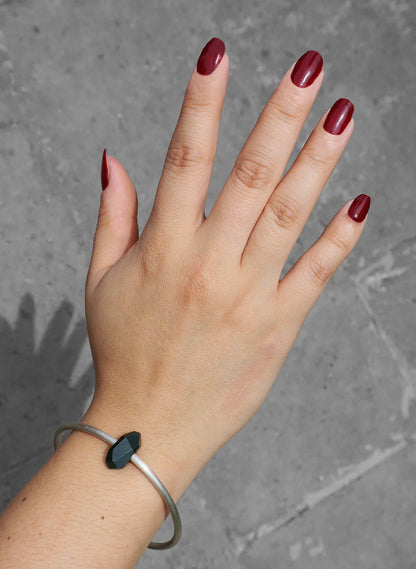 Faceted Pounamu Rock Bangle 3