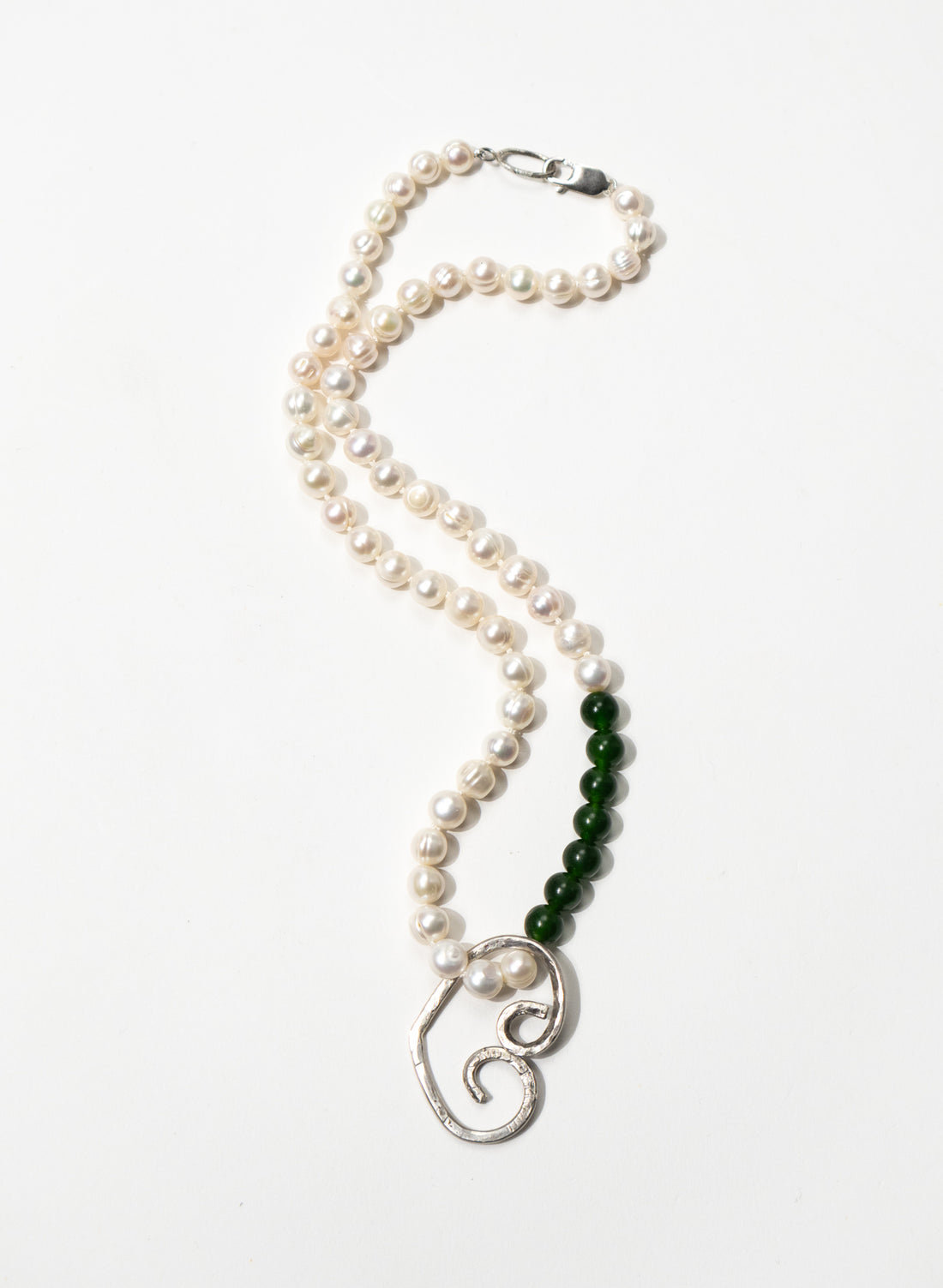 Aroha Necklace - Pounamu And Pearl