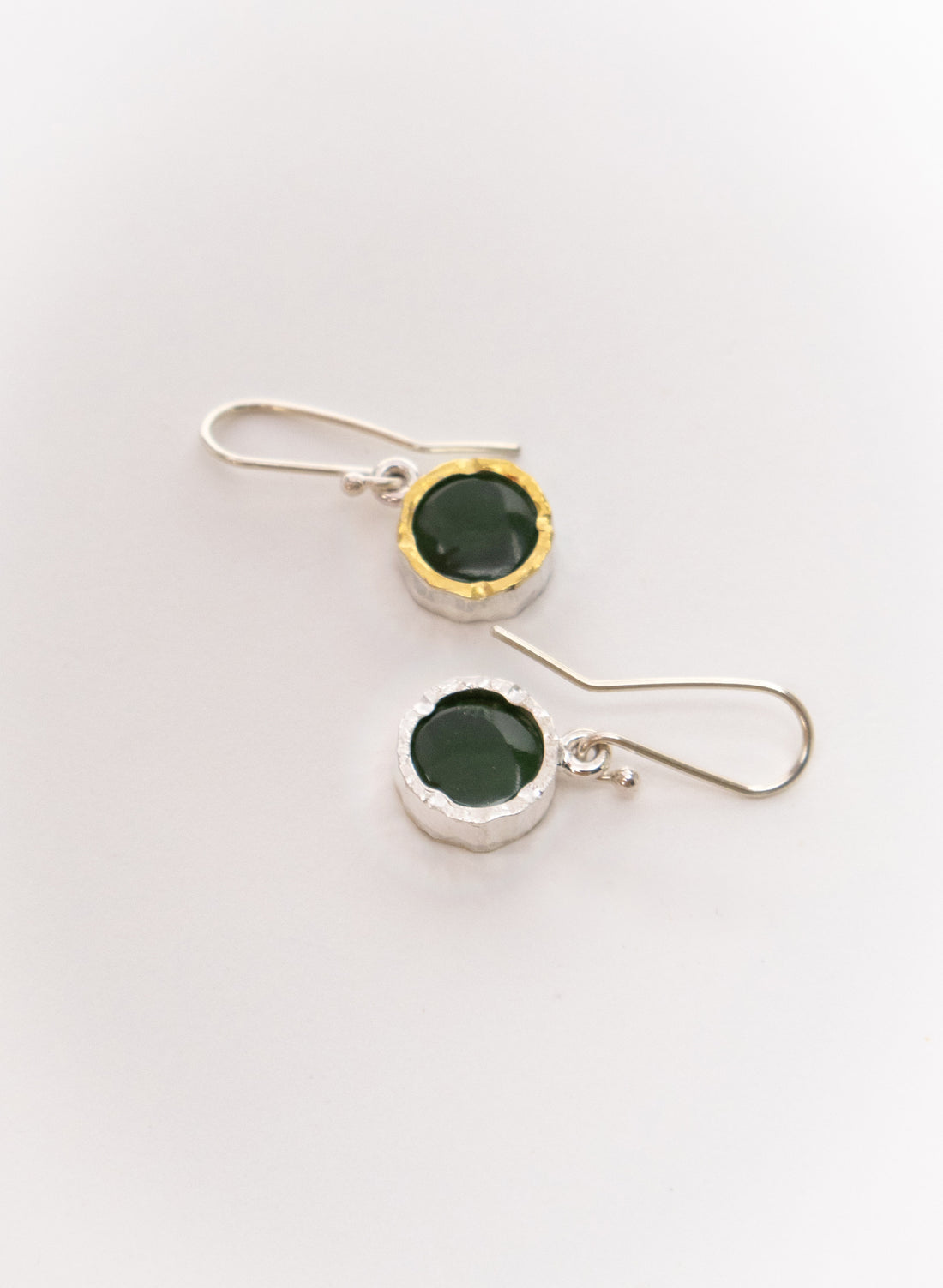 Round NZ Pounamu Earrings