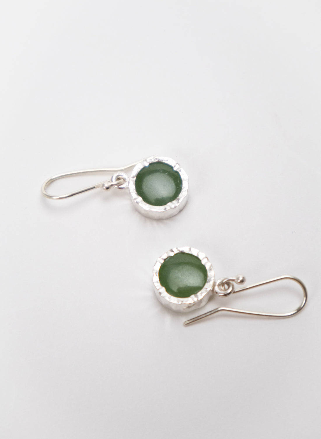 Round NZ Pounamu Earrings