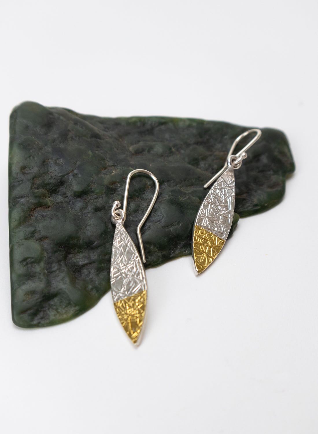 Textured Leaf Earrings