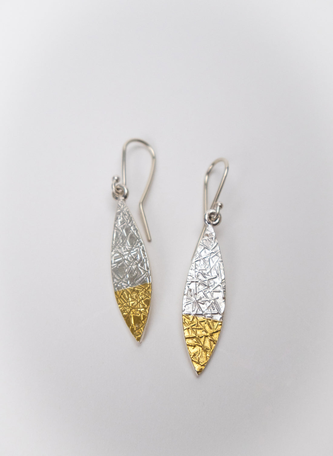 Textured Leaf Earrings