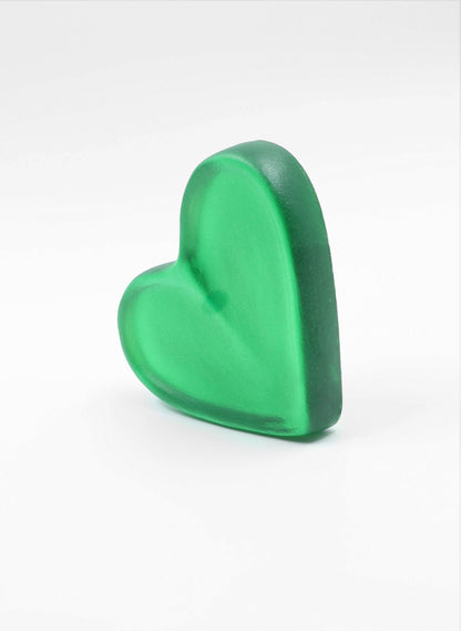 Jumbo Glo Heart - Emerald